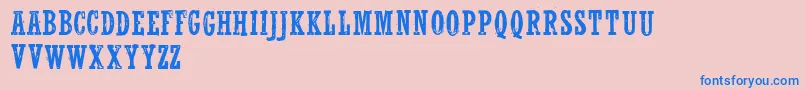 WolfrednelsonLight Font – Blue Fonts on Pink Background