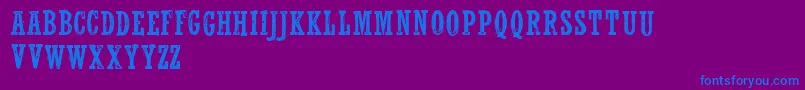フォントWolfrednelsonLight – 紫色の背景に青い文字