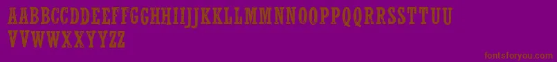 フォントWolfrednelsonLight – 紫色の背景に茶色のフォント
