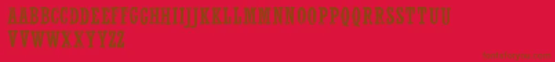 Czcionka WolfrednelsonLight – brązowe czcionki na czerwonym tle