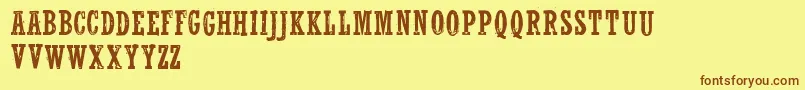 WolfrednelsonLight Font – Brown Fonts on Yellow Background