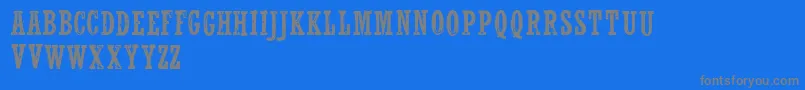 WolfrednelsonLight-fontti – harmaat kirjasimet sinisellä taustalla