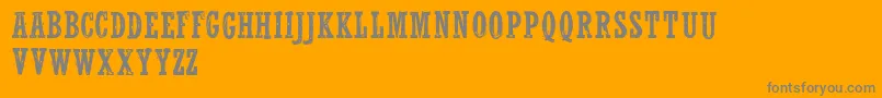 WolfrednelsonLight-Schriftart – Graue Schriften auf orangefarbenem Hintergrund