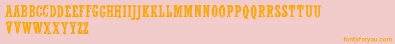 WolfrednelsonLight Font – Orange Fonts on Pink Background