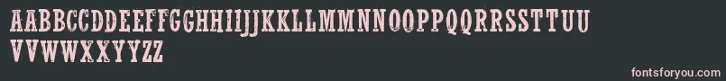 WolfrednelsonLight-fontti – vaaleanpunaiset fontit mustalla taustalla