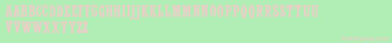 WolfrednelsonLight Font – Pink Fonts on Green Background