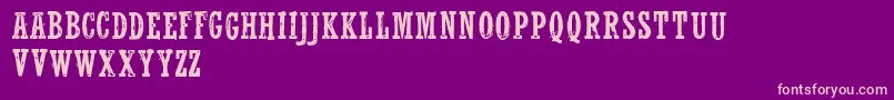 WolfrednelsonLight Font – Pink Fonts on Purple Background