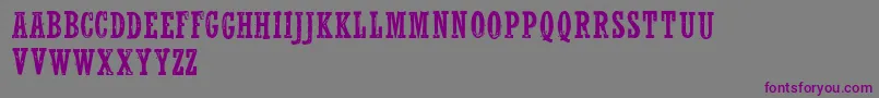 フォントWolfrednelsonLight – 紫色のフォント、灰色の背景