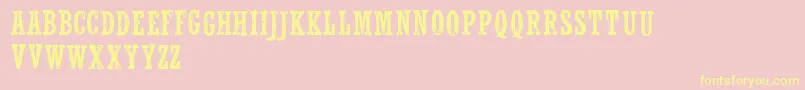 WolfrednelsonLight Font – Yellow Fonts on Pink Background