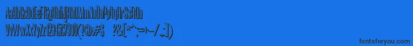 NerettaShadow-Schriftart – Schwarze Schriften auf blauem Hintergrund