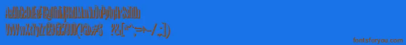 NerettaShadow-Schriftart – Braune Schriften auf blauem Hintergrund