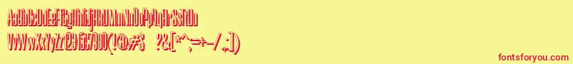 NerettaShadow Font – Red Fonts on Yellow Background