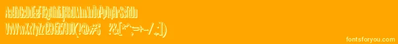 NerettaShadow Font – Yellow Fonts on Orange Background