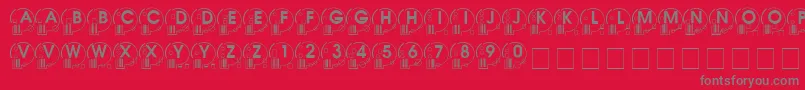 Whatposs ffy Font – Gray Fonts on Red Background