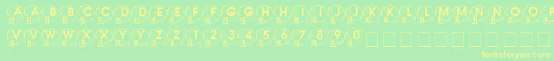 Whatposs ffy Font – Yellow Fonts on Green Background