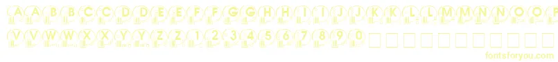 Шрифт Whatposs ffy – жёлтые шрифты на белом фоне