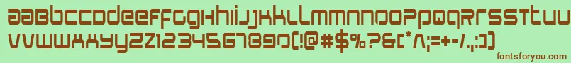 Stareaglecond Font – Brown Fonts on Green Background