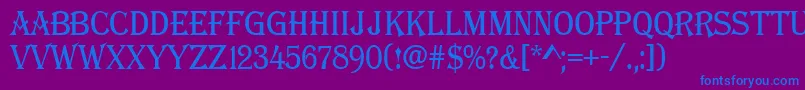 AAlgeriusnr Font – Blue Fonts on Purple Background