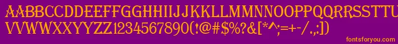 Шрифт AAlgeriusnr – оранжевые шрифты на фиолетовом фоне