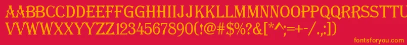 AAlgeriusnr Font – Orange Fonts on Red Background