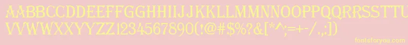 AAlgeriusnr Font – Yellow Fonts on Pink Background