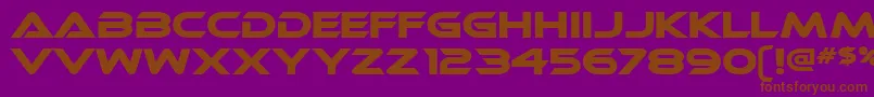 fuente Ethnocentric – Fuentes Marrones Sobre Fondo Morado