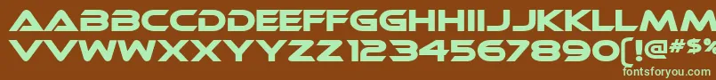 Ethnocentric Font – Green Fonts on Brown Background