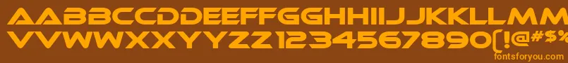 Ethnocentric Font – Orange Fonts on Brown Background