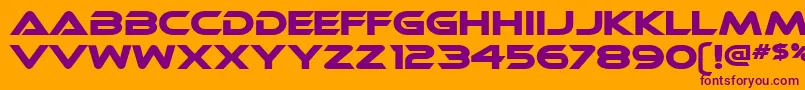 Ethnocentric Font – Purple Fonts on Orange Background