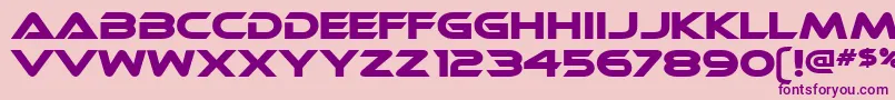 Police Ethnocentric – polices violettes sur fond rose