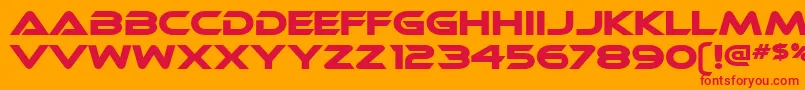 Ethnocentric Font – Red Fonts on Orange Background