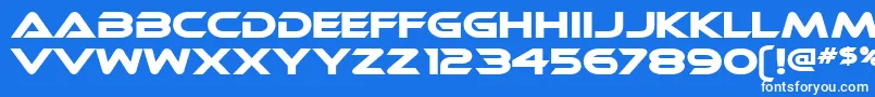 Ethnocentric Font – White Fonts on Blue Background
