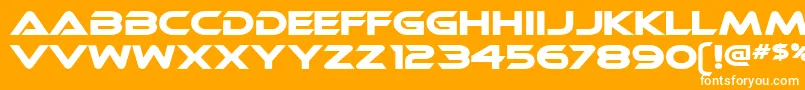 Ethnocentric Font – White Fonts on Orange Background