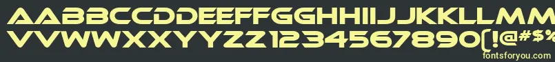 Ethnocentric Font – Yellow Fonts on Black Background