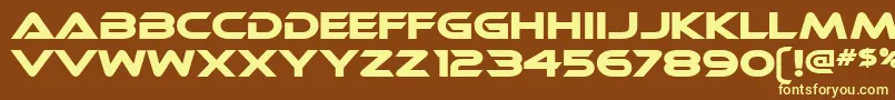 Ethnocentric Font – Yellow Fonts on Brown Background