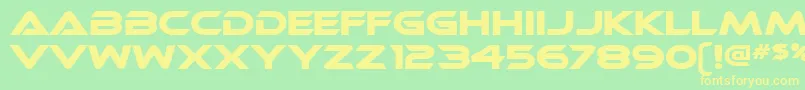 Ethnocentric Font – Yellow Fonts on Green Background