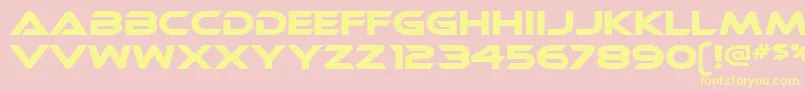 Ethnocentric Font – Yellow Fonts on Pink Background