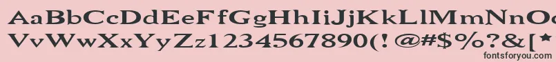 NiewCromagnonWide Font – Black Fonts on Pink Background