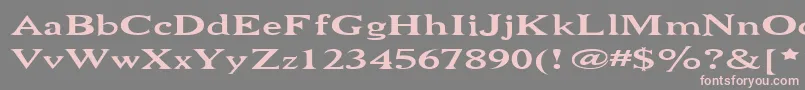 NiewCromagnonWide Font – Pink Fonts on Gray Background