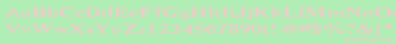 NiewCromagnonWide Font – Pink Fonts on Green Background