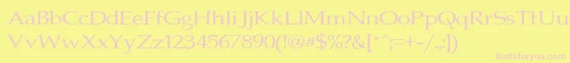 Jhunwest Font – Pink Fonts on Yellow Background