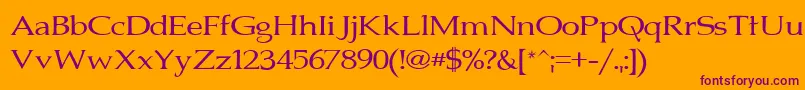 Jhunwest Font – Purple Fonts on Orange Background