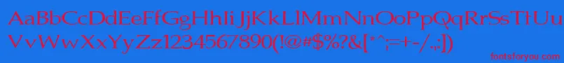 Jhunwest Font – Red Fonts on Blue Background