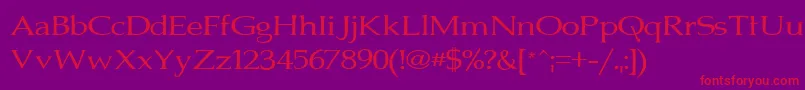 Jhunwest Font – Red Fonts on Purple Background