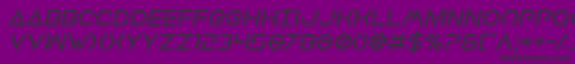 Czcionka Earthorbiterpunchital – czarne czcionki na fioletowym tle