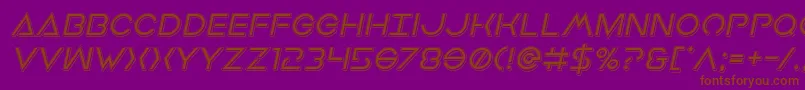 Шрифт Earthorbiterpunchital – коричневые шрифты на фиолетовом фоне