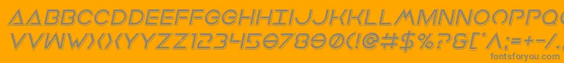 Шрифт Earthorbiterpunchital – серые шрифты на оранжевом фоне