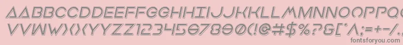 Earthorbiterpunchital Font – Gray Fonts on Pink Background