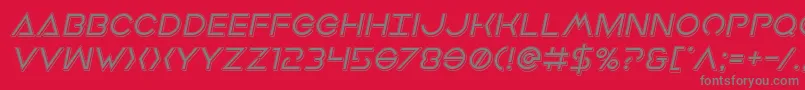 Earthorbiterpunchital Font – Gray Fonts on Red Background