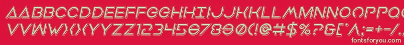 Earthorbiterpunchital Font – Green Fonts on Red Background